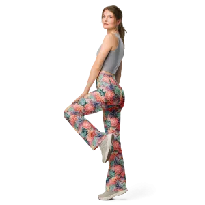 Bright Coral Flare Leggings