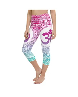 Bright OM Yoga Capris