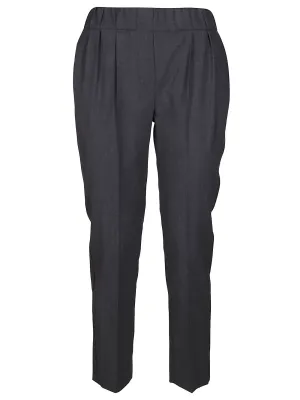 Brunello Cucinelli Elasticated Cropped Pants