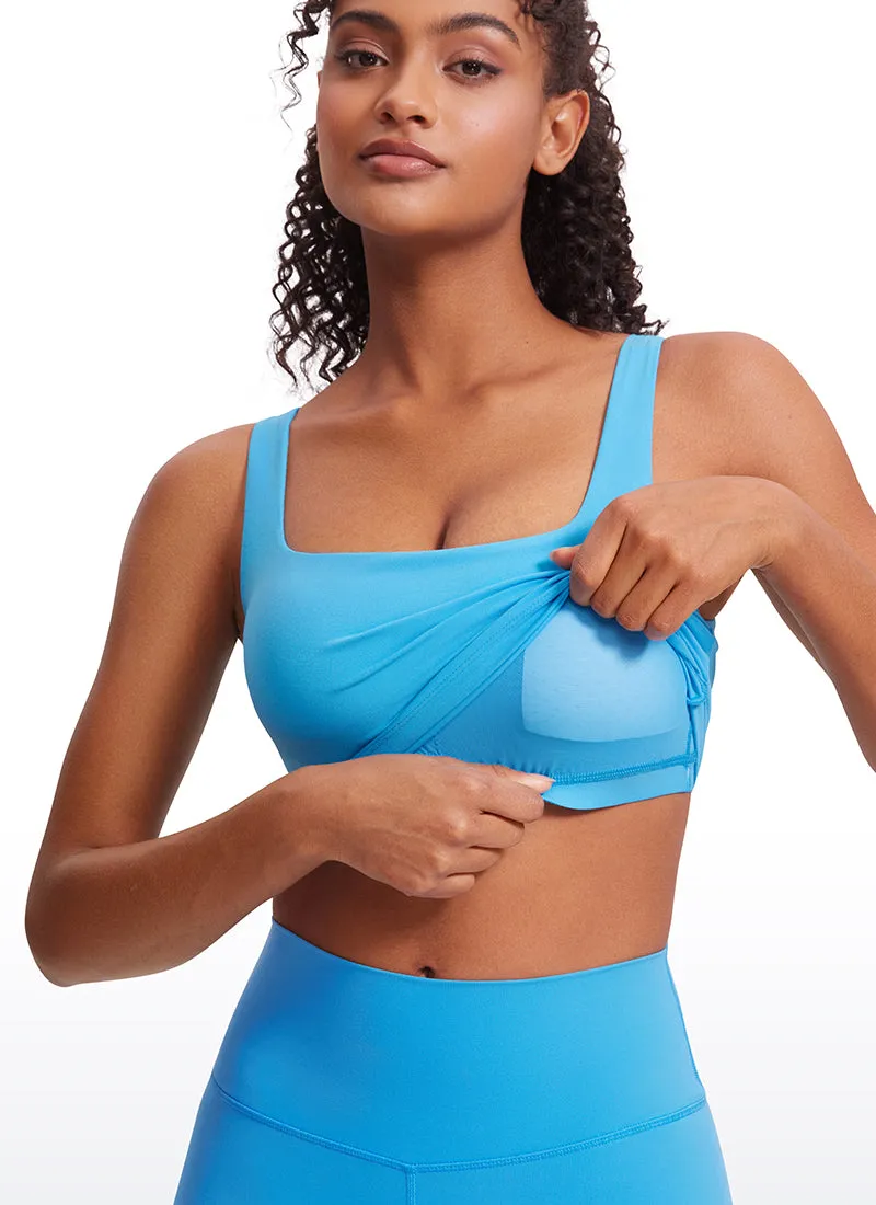 Butterluxe Square Neck Build-in Bra Tanks