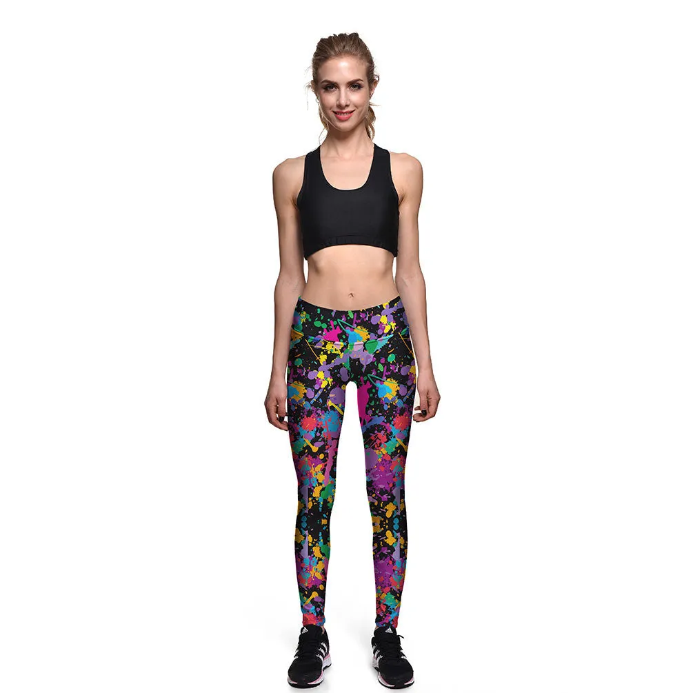 Color Splat Athletic Leggings