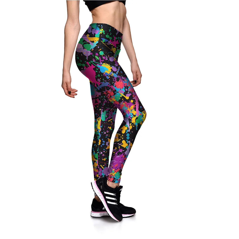 Color Splat Athletic Leggings