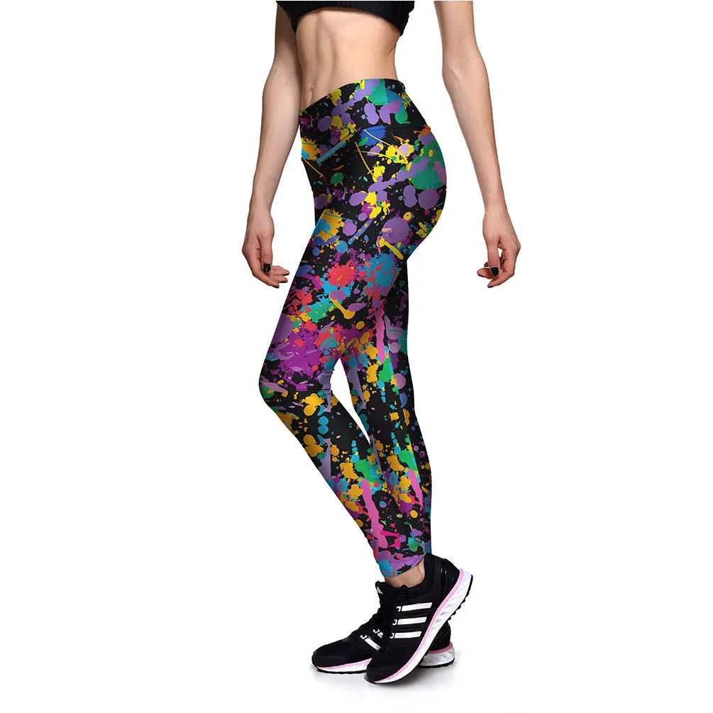 Color Splat Athletic Leggings