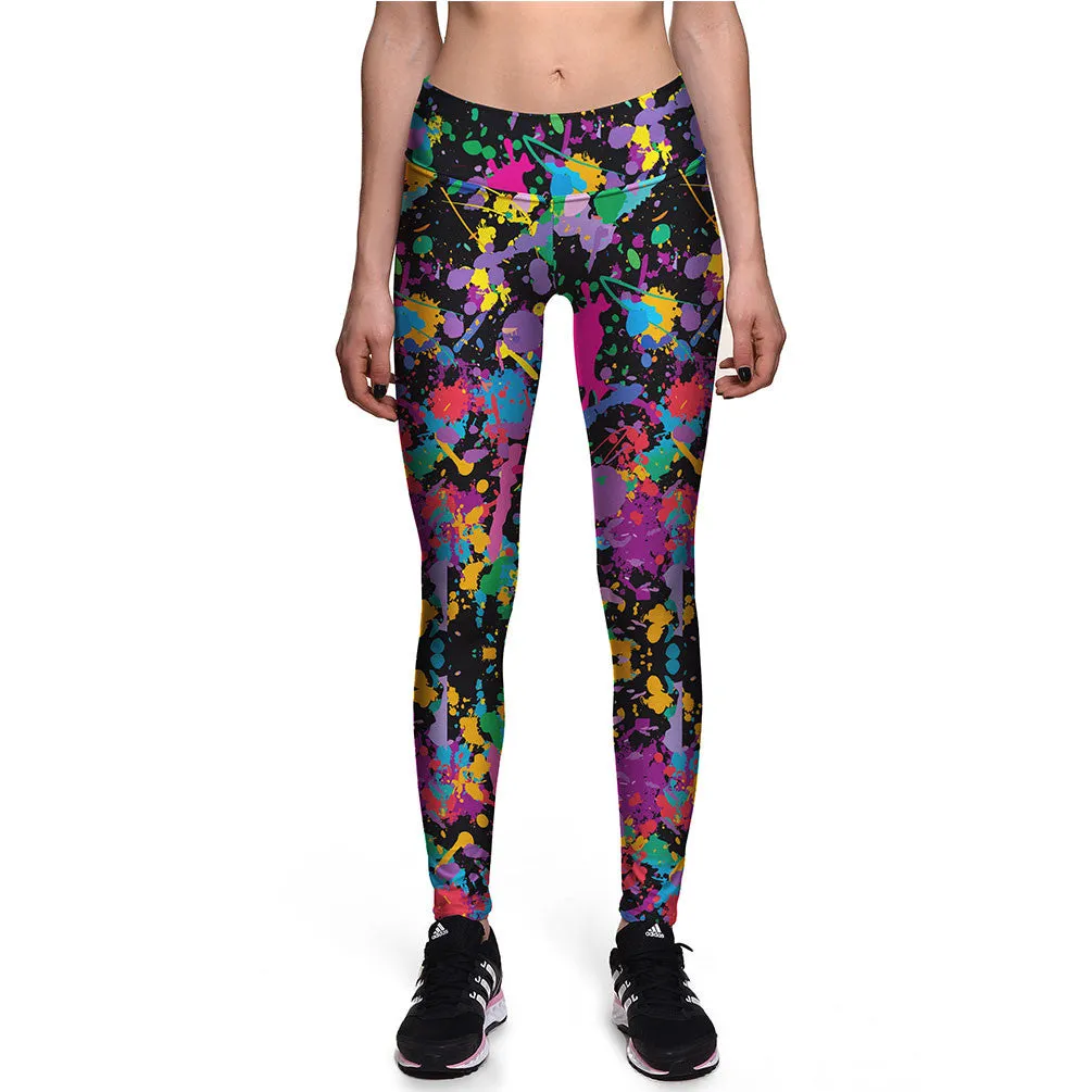 Color Splat Athletic Leggings