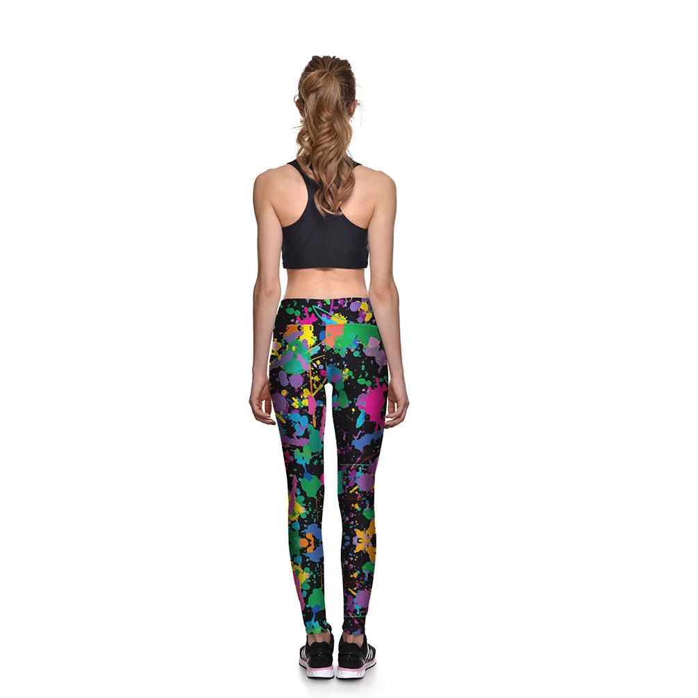 Color Splat Athletic Leggings