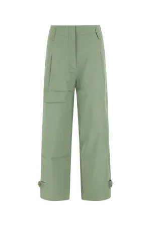 Cult Gaia Buttoned Hem Cropped Trousers