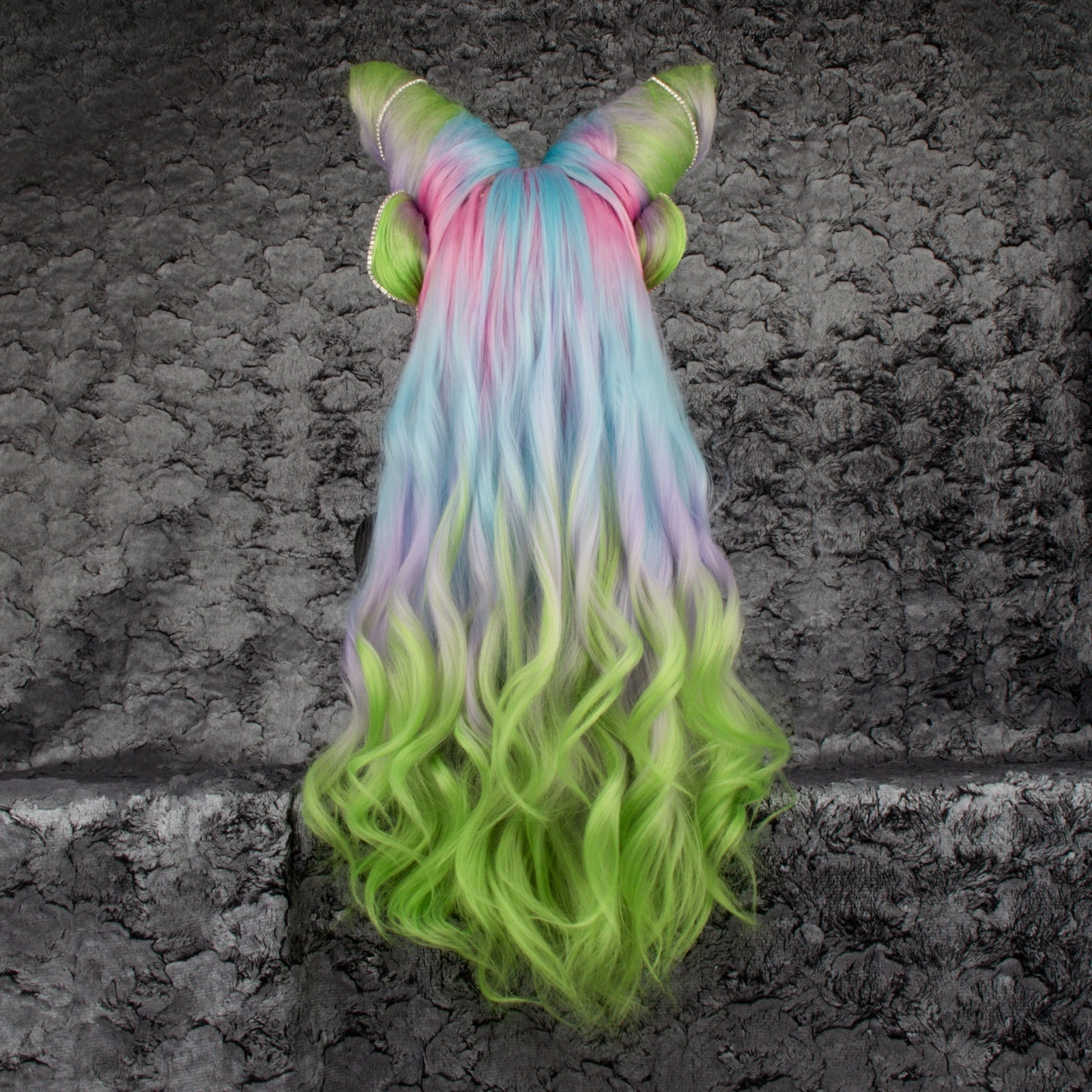Devils's Horns Cosplay Drag Queen Styled Wig