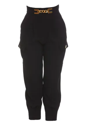 Elisabetta Franchi Chain-Detailed Cropped Pants