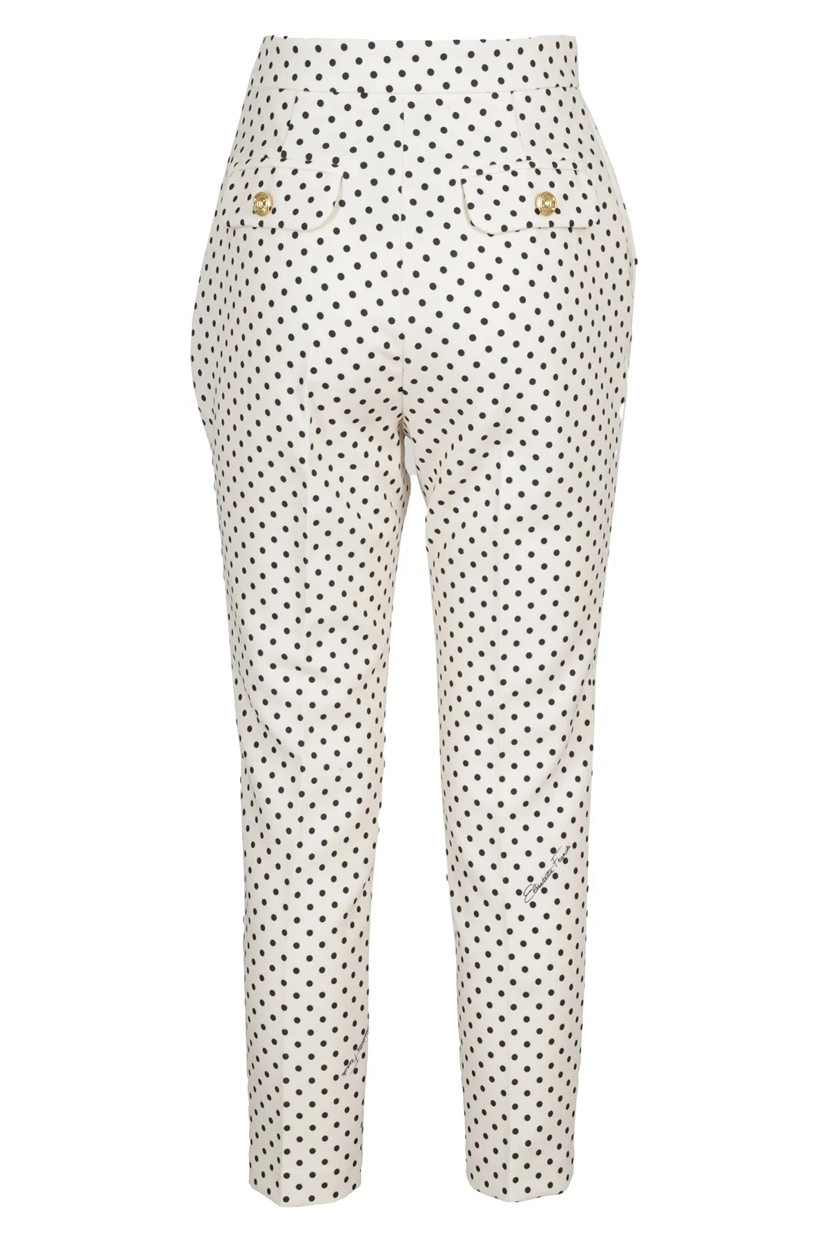 Elisabetta Franchi Polka Dot Cropped Pants