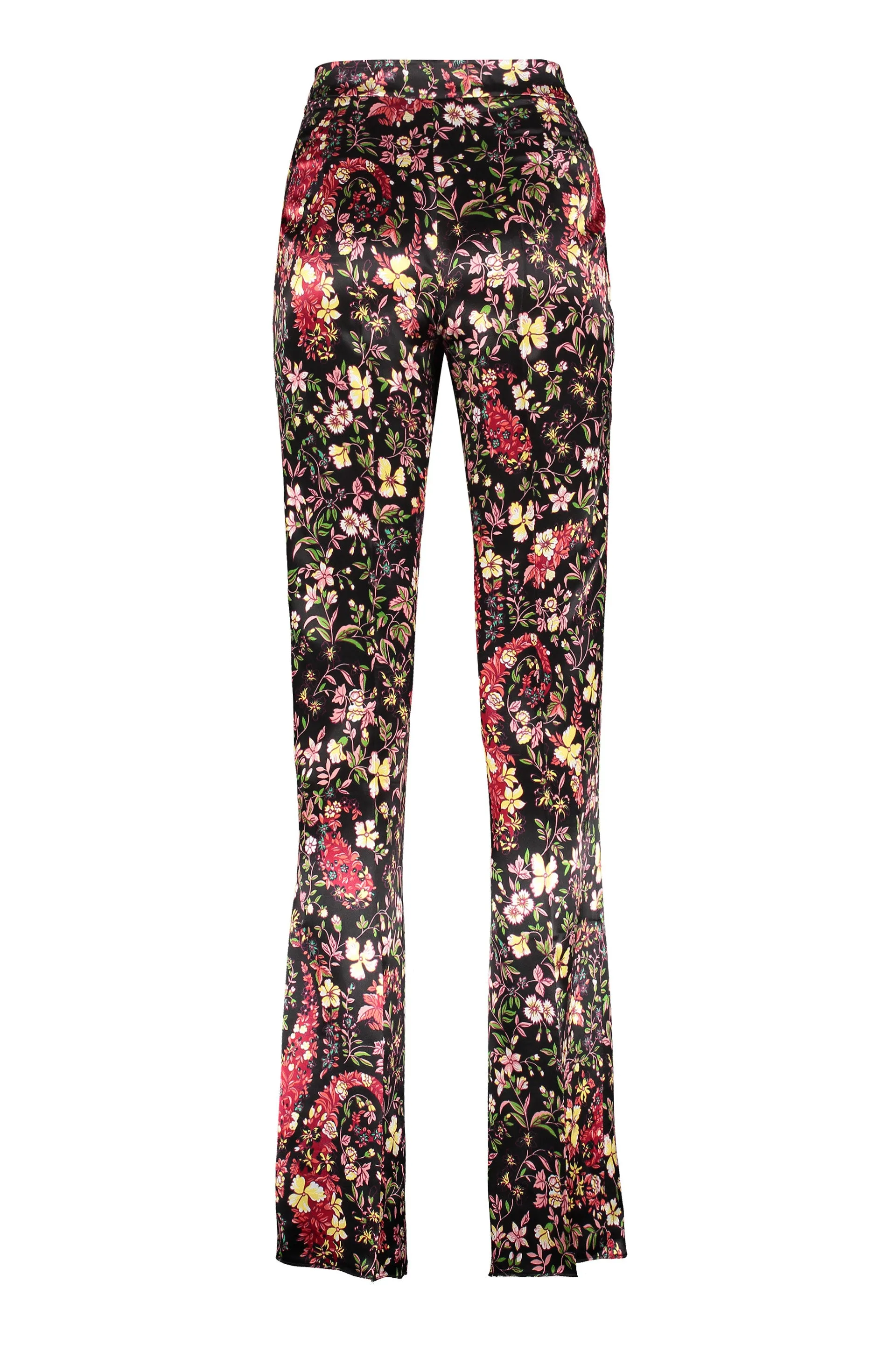 Etro Allover Floral-Print Flared Pants