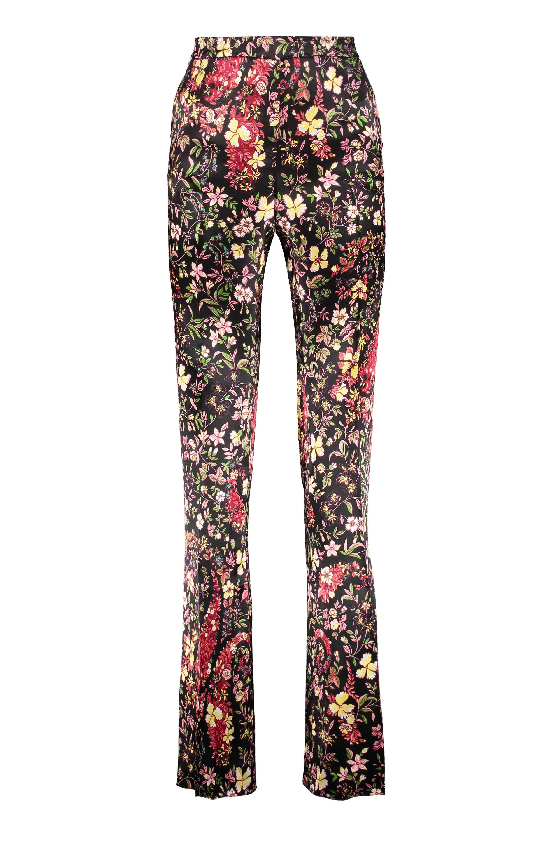 Etro Allover Floral-Print Flared Pants