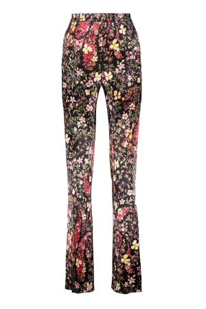 Etro Allover Floral-Print Flared Pants