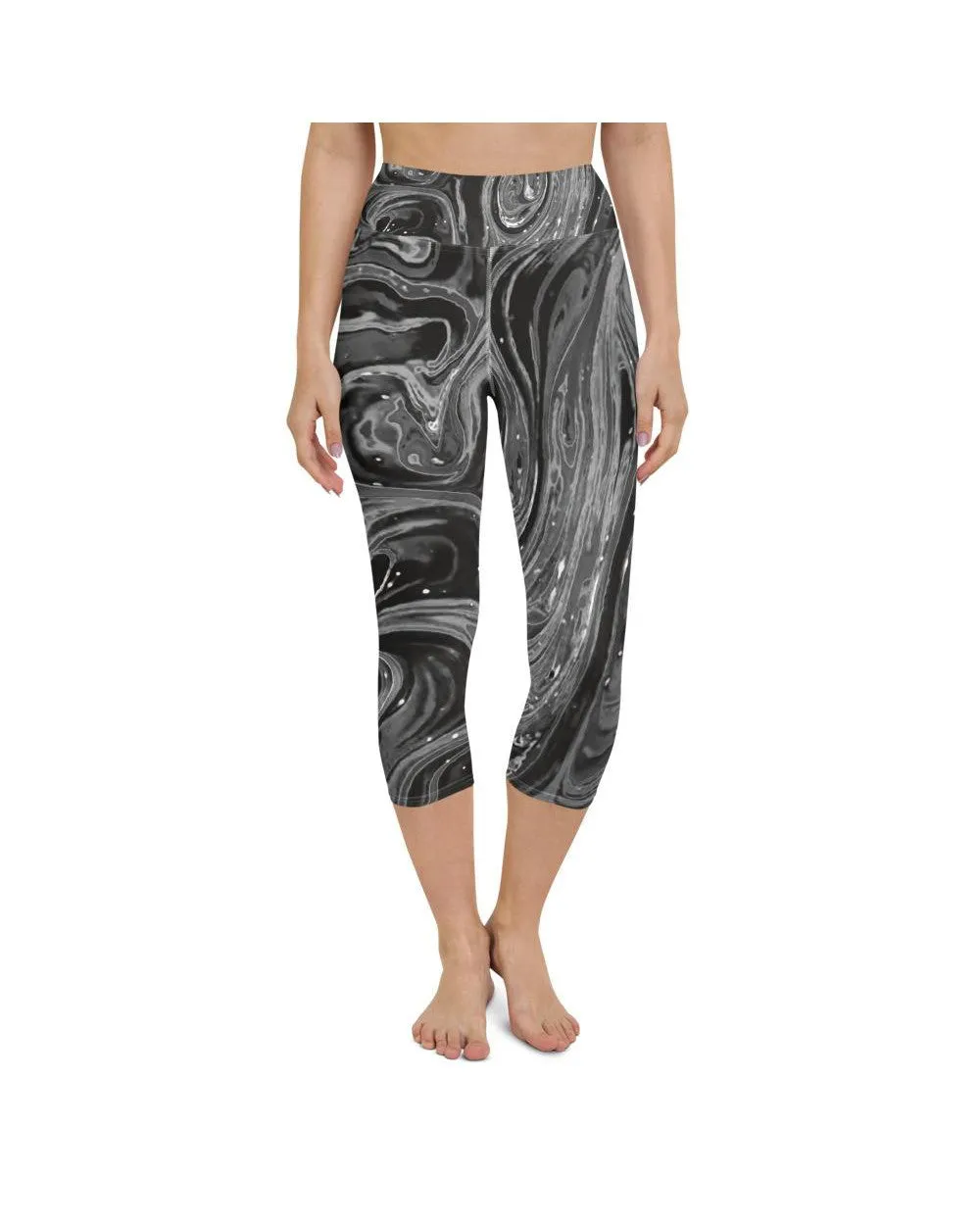Grey Swirl Yoga Capris