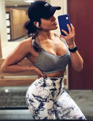 High Waist Side Pockets Yoga Pants arabescato ins_yoga