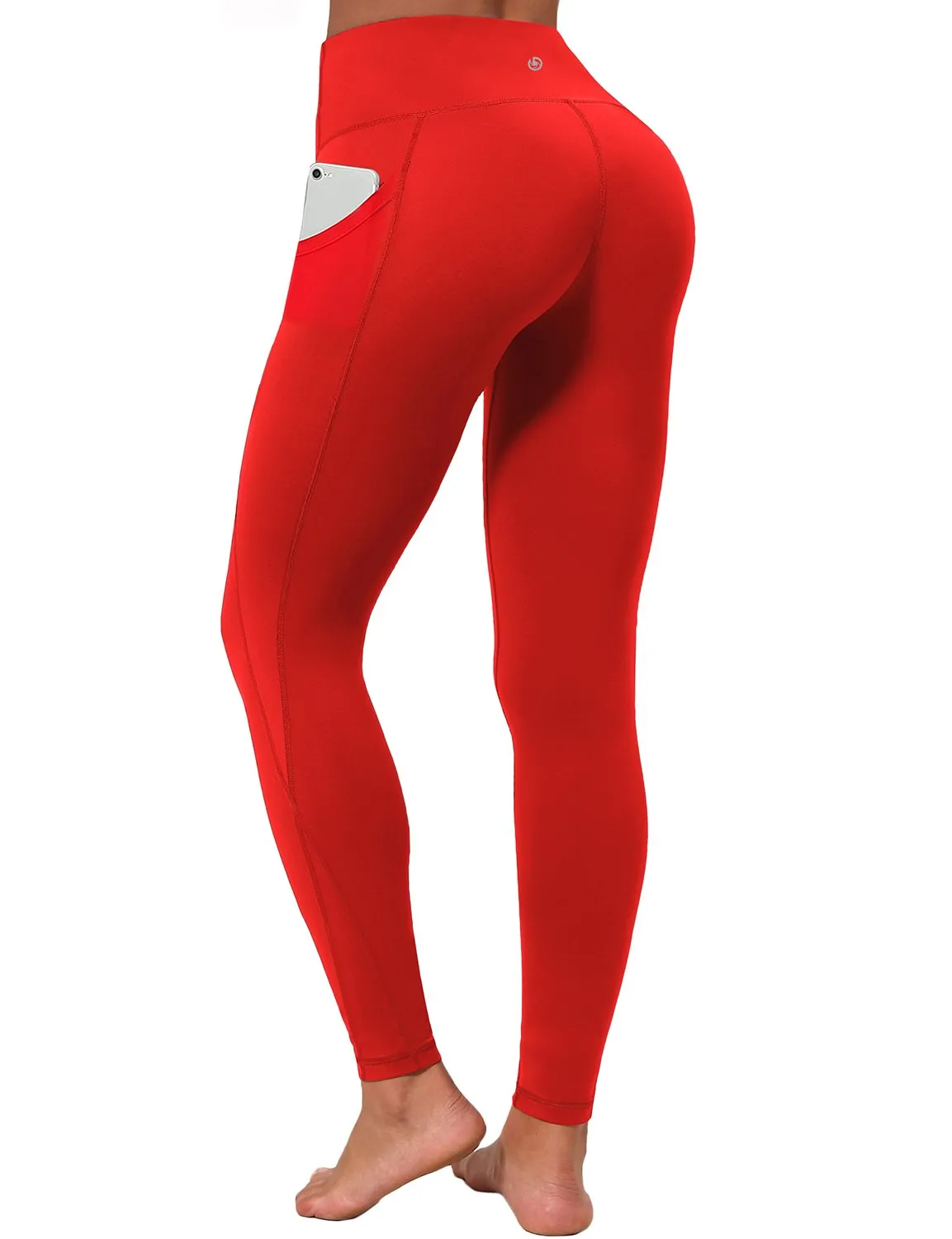High Waist Side Pockets Yoga Pants scarlet ins_yoga