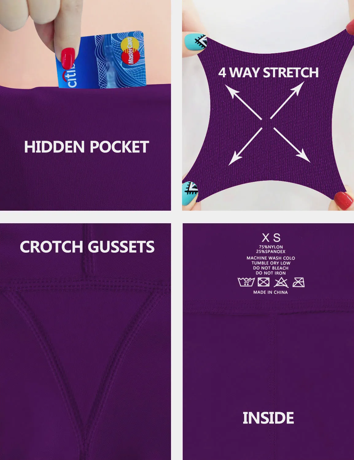 High Waist Yoga Pants eggplantpurple_yoga