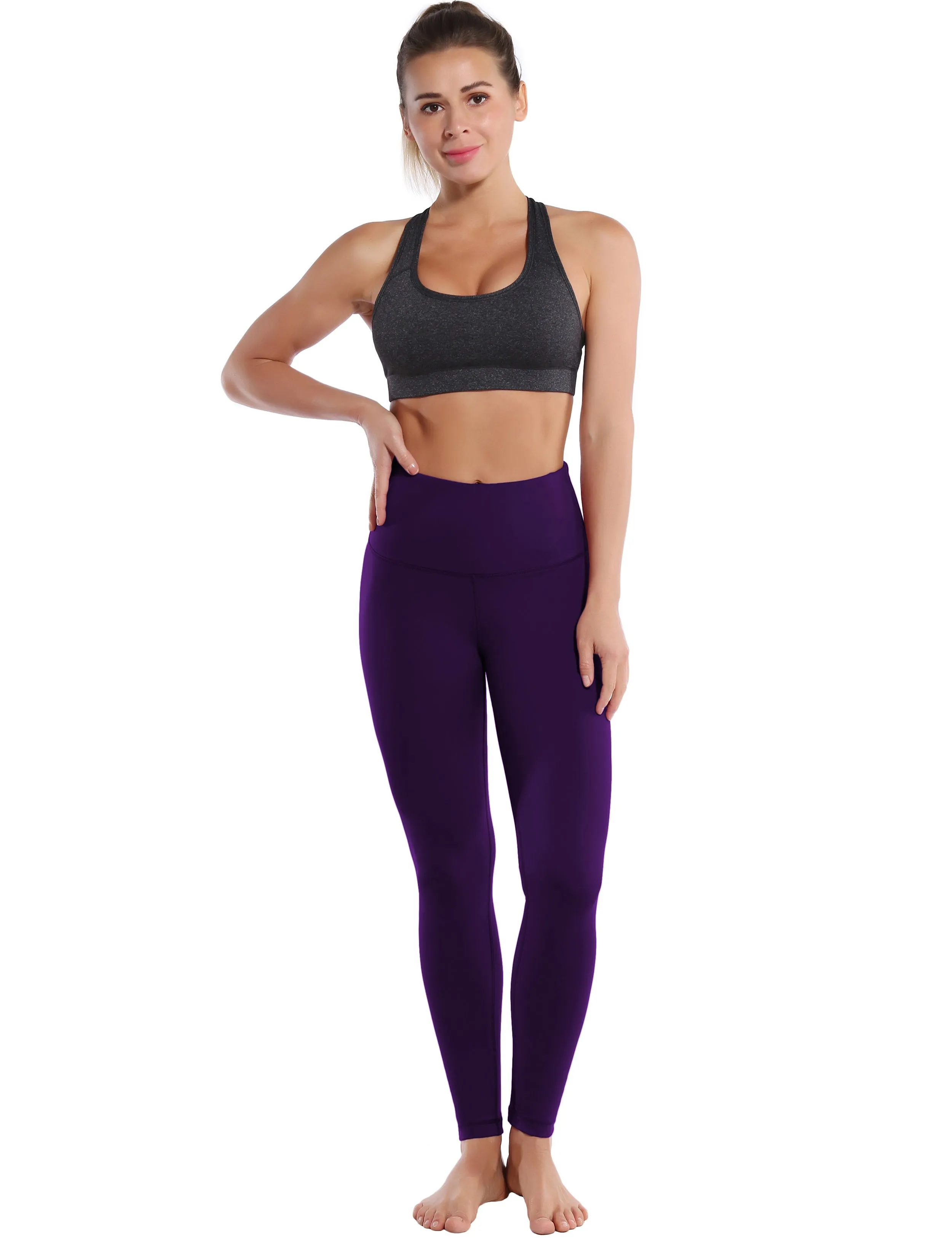 High Waist Yoga Pants eggplantpurple_yoga