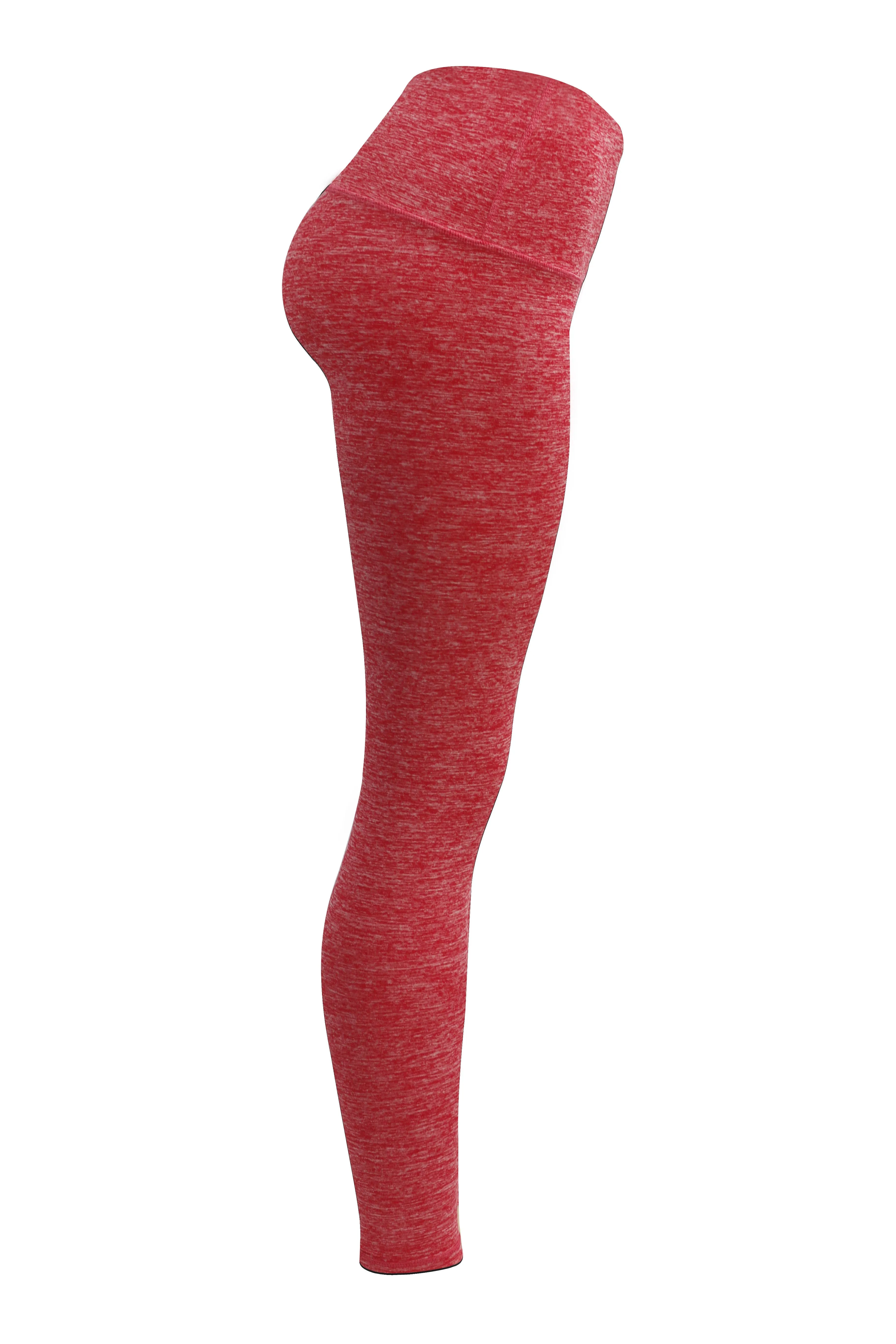 High Waist Yoga Pants heatherred_yoga