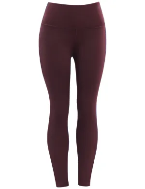 High Waist Yoga Pants mahoganymaroon