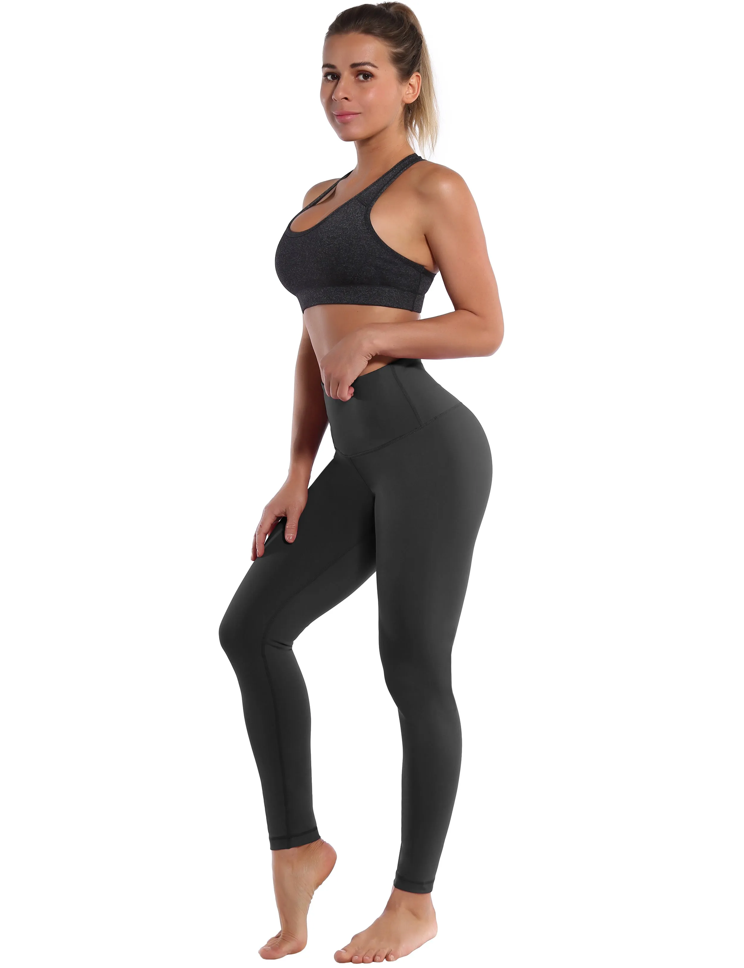 High Waist Yoga Pants shadowcharcoal_yoga