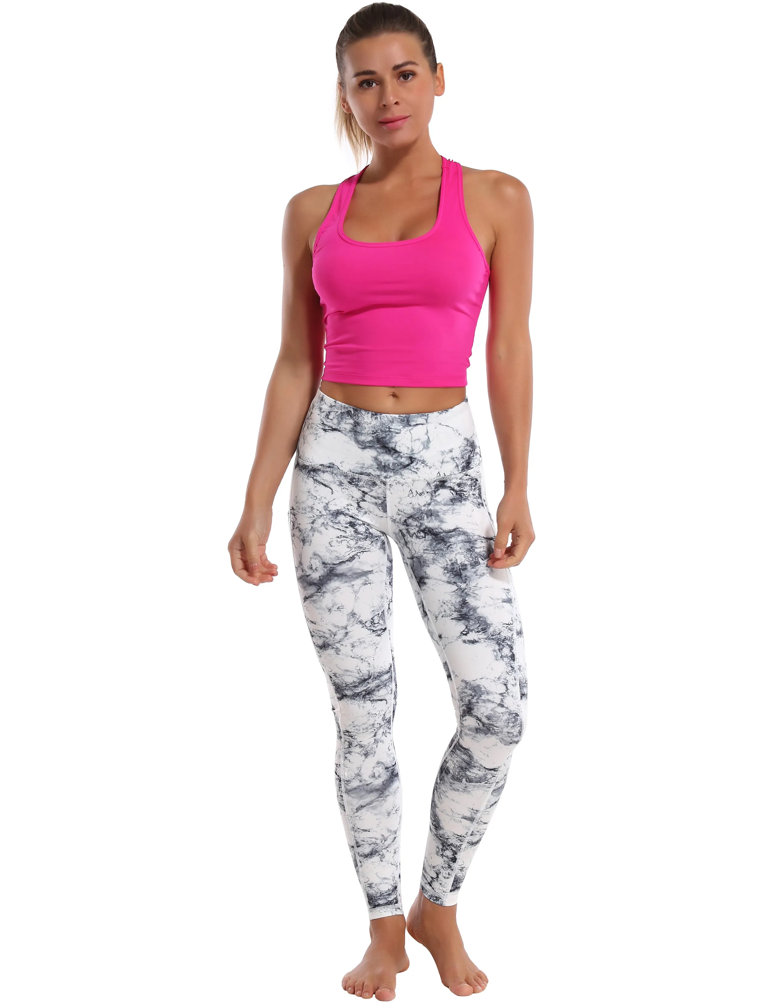 Hip Line Side Pockets Yoga Pants arabescato_yoga