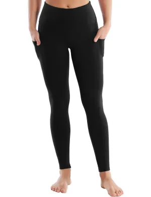 Hip Line Side Pockets Yoga Pants black_yoga