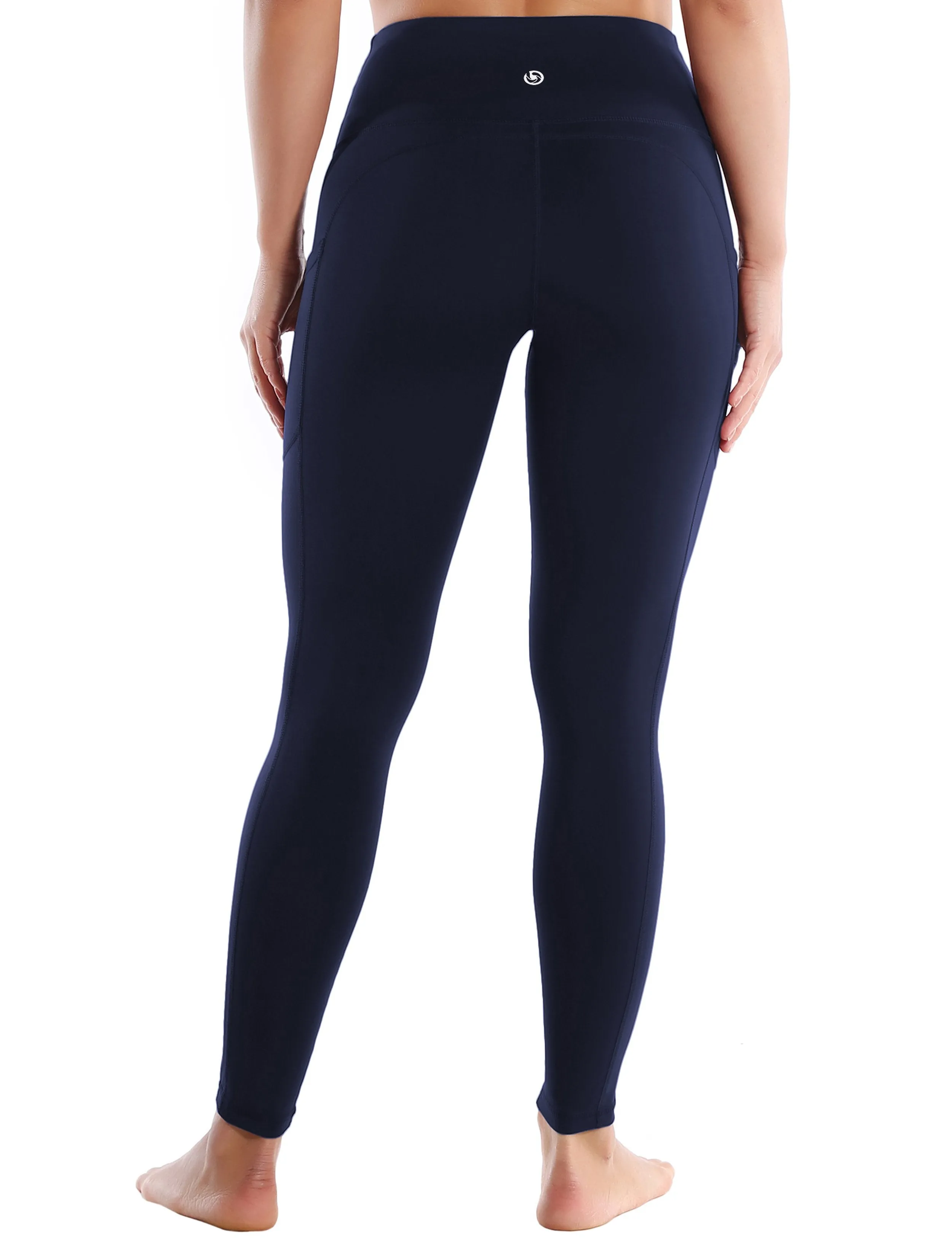 Hip Line Side Pockets Yoga Pants darknavy ins_yoga