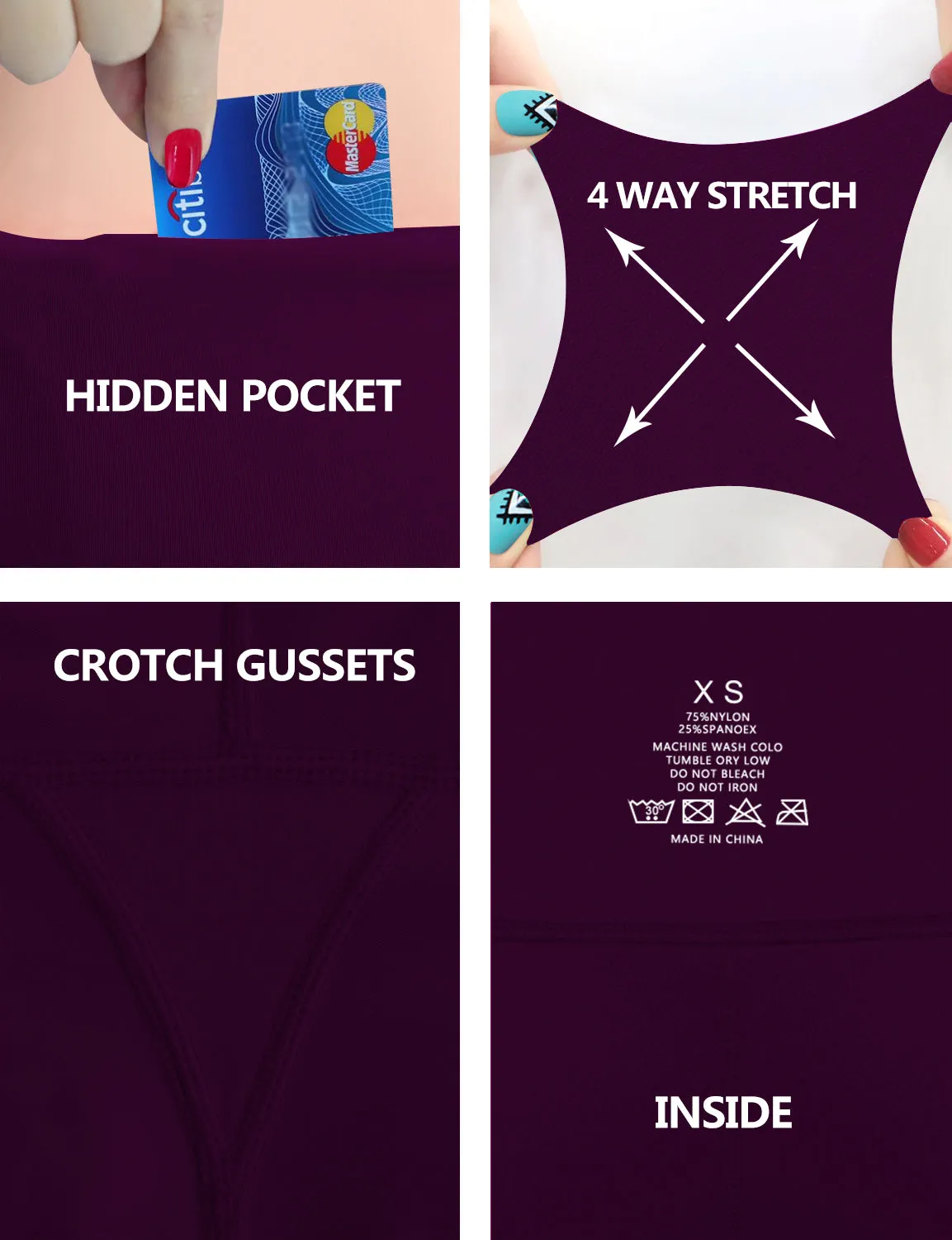 Hip Line Side Pockets Yoga Pants plum_yoga
