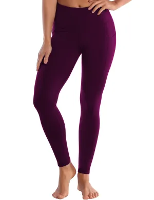 Hip Line Side Pockets Yoga Pants plum_yoga