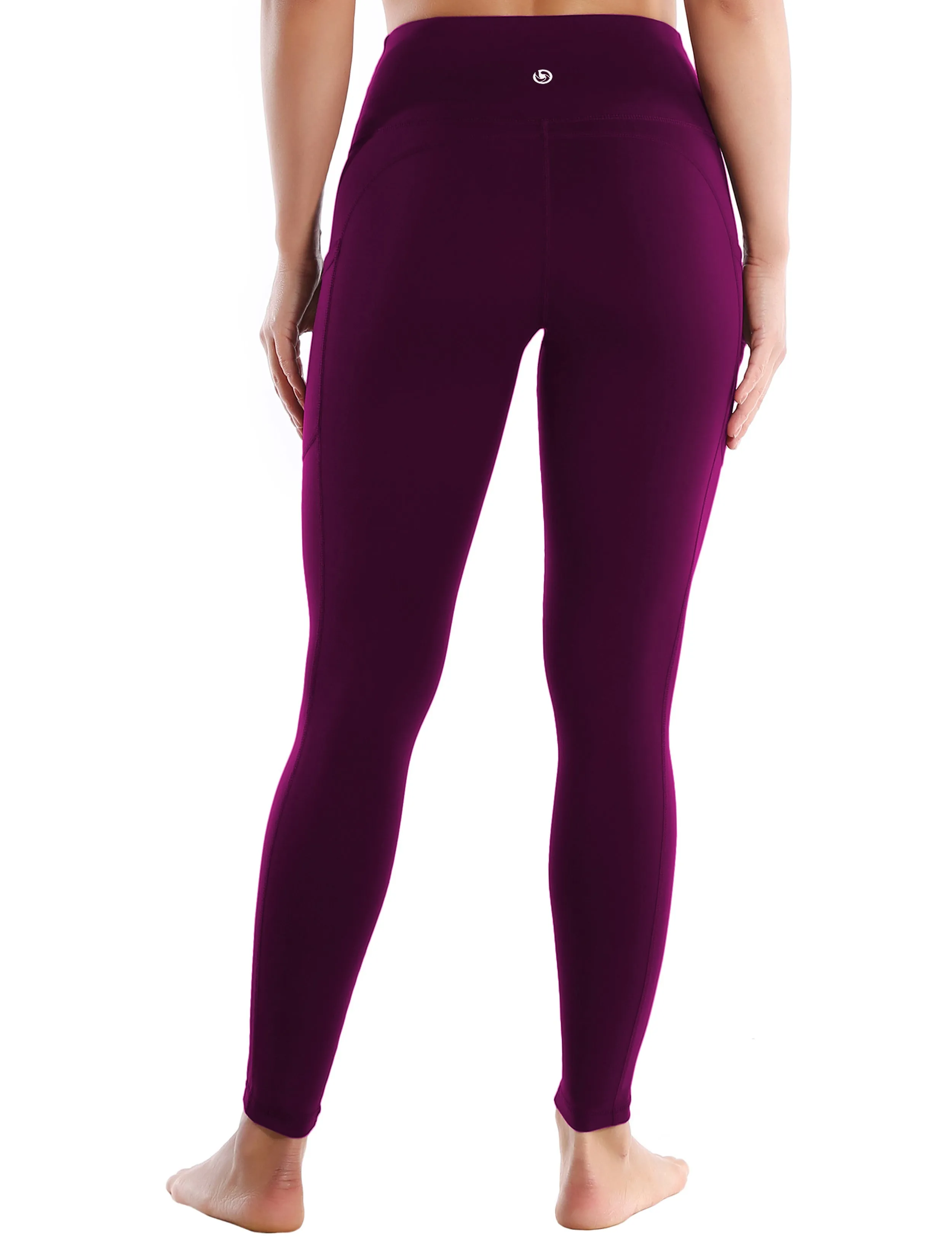 Hip Line Side Pockets Yoga Pants plum_yoga
