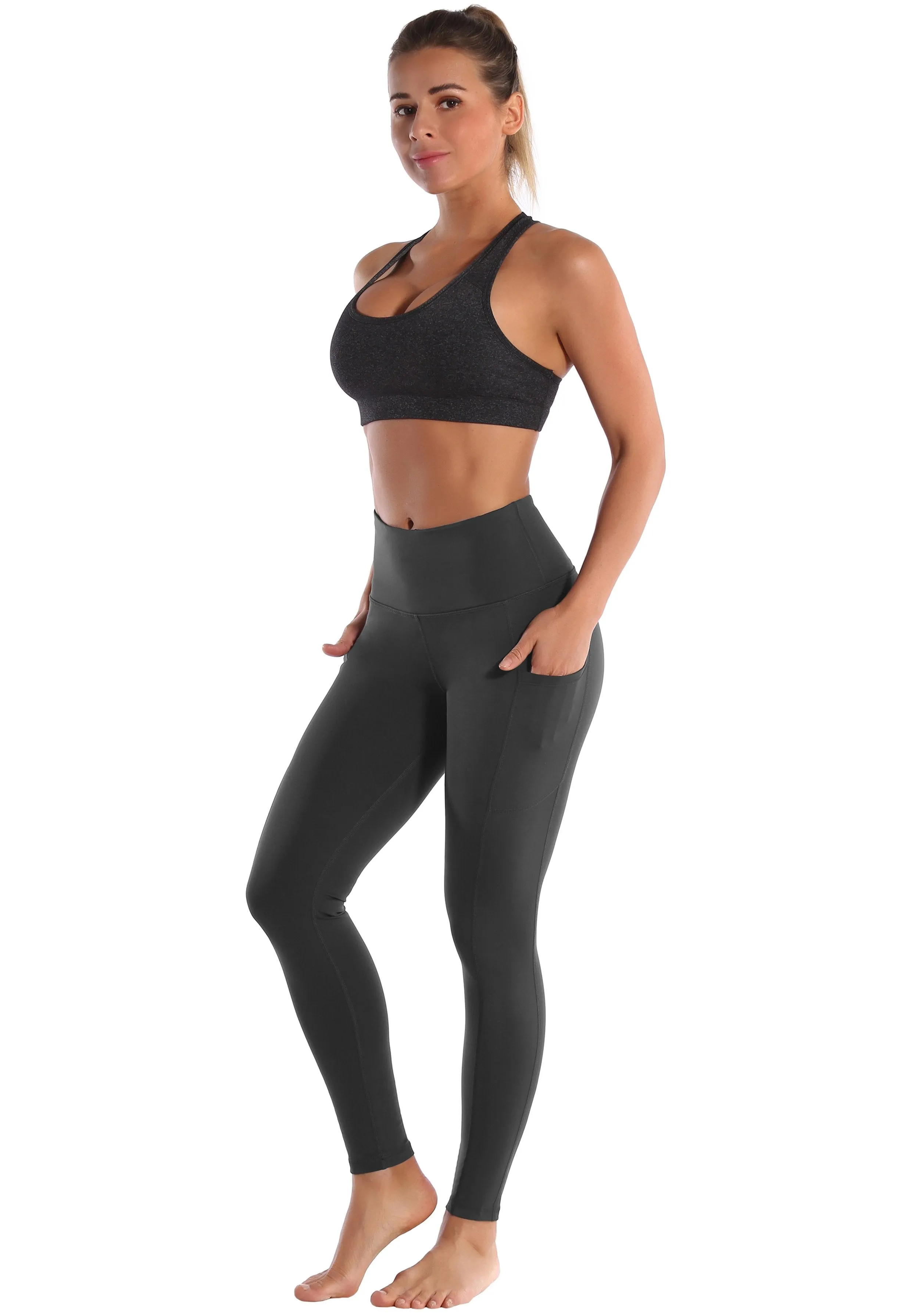 Hip Line Side Pockets Yoga Pants shadowcharcoal ins_yoga