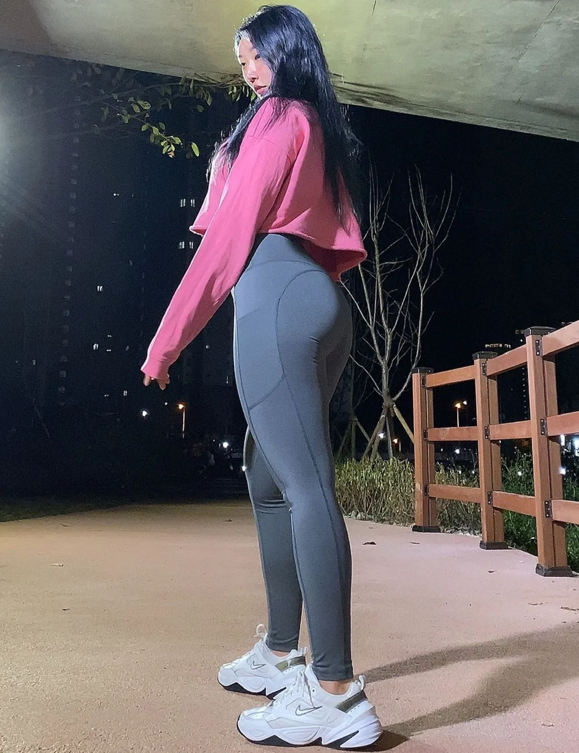 Hip Line Side Pockets Yoga Pants shadowcharcoal ins_yoga
