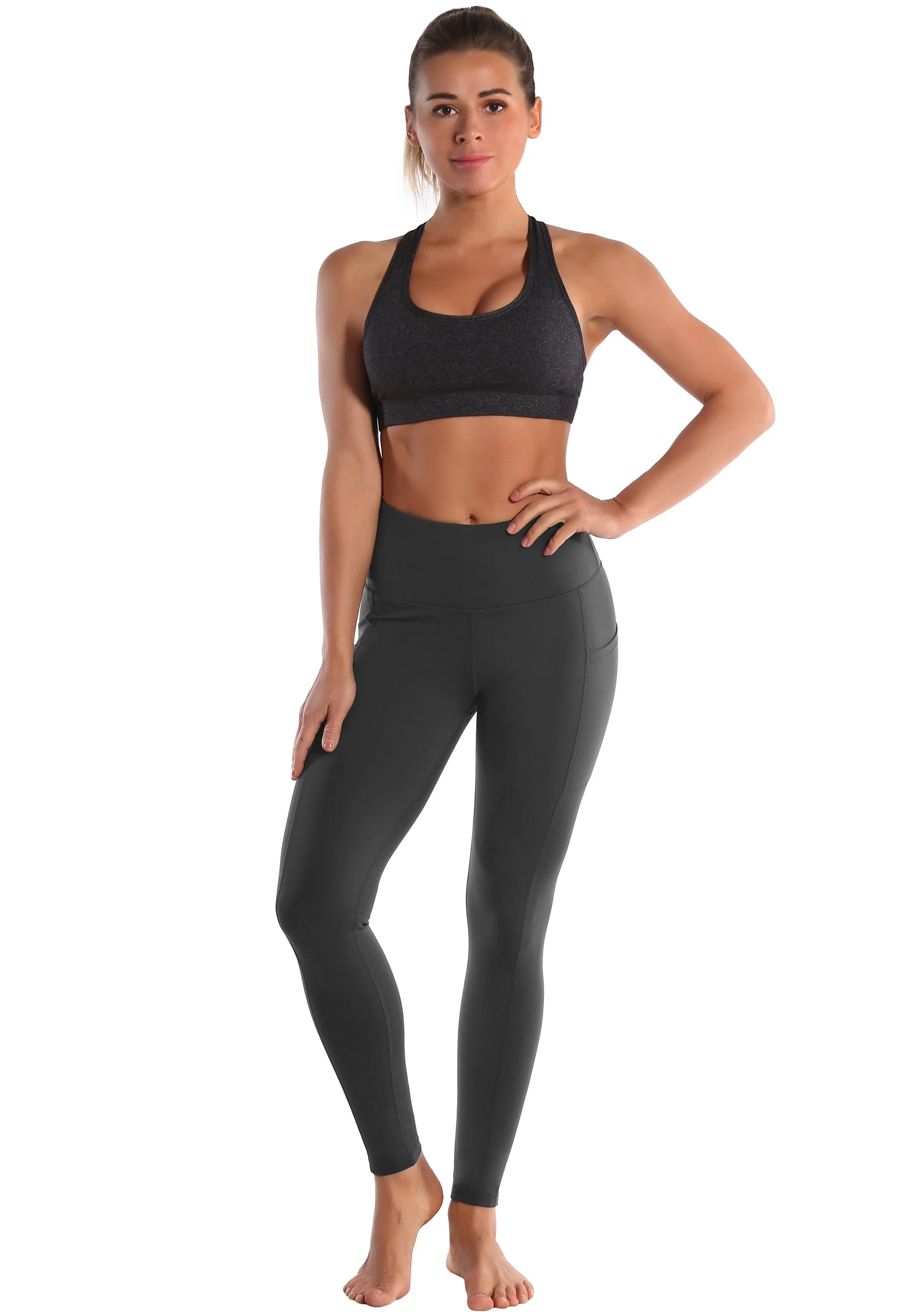 Hip Line Side Pockets Yoga Pants shadowcharcoal ins_yoga