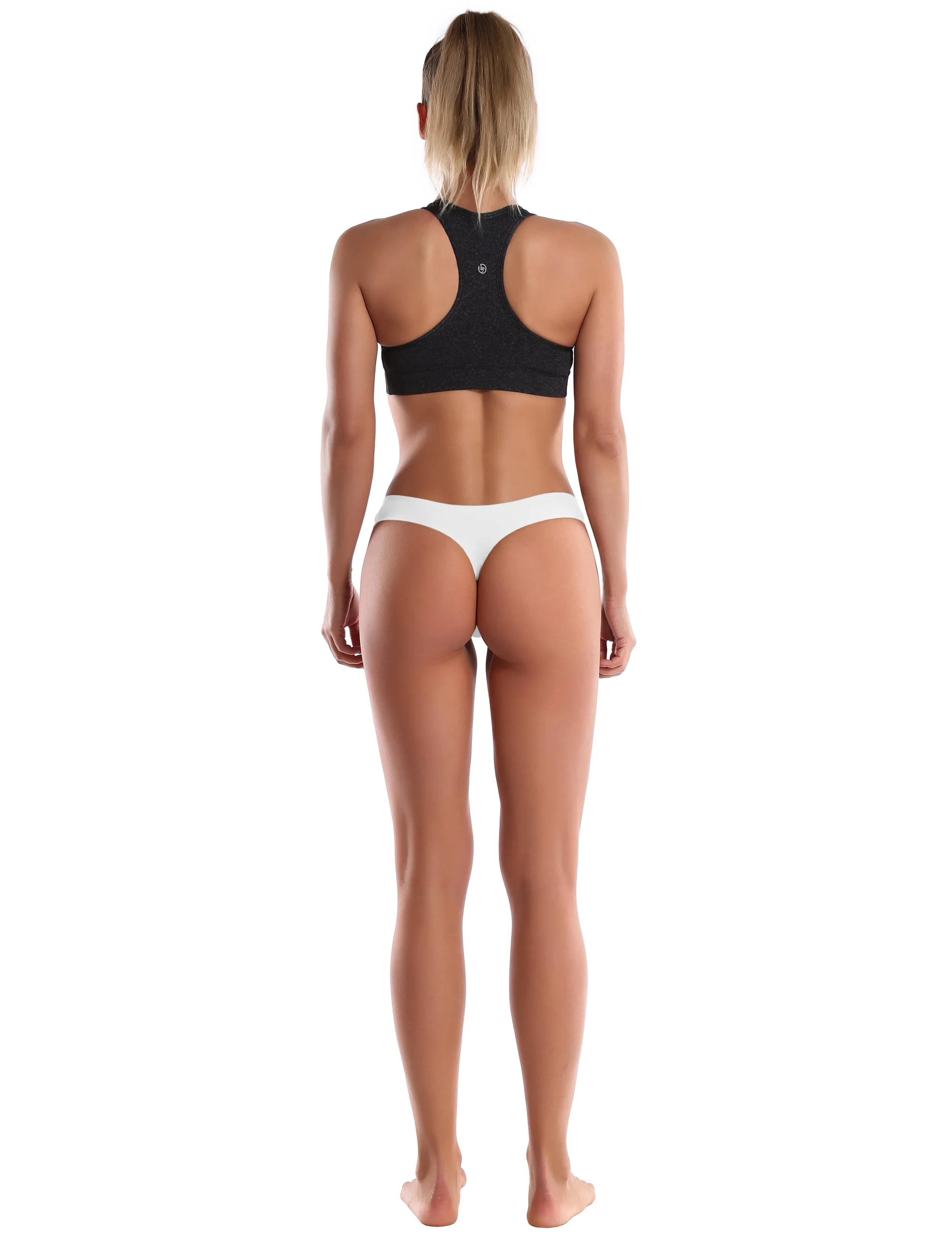 Invisibles Sports Thongs Underwear White_yoga