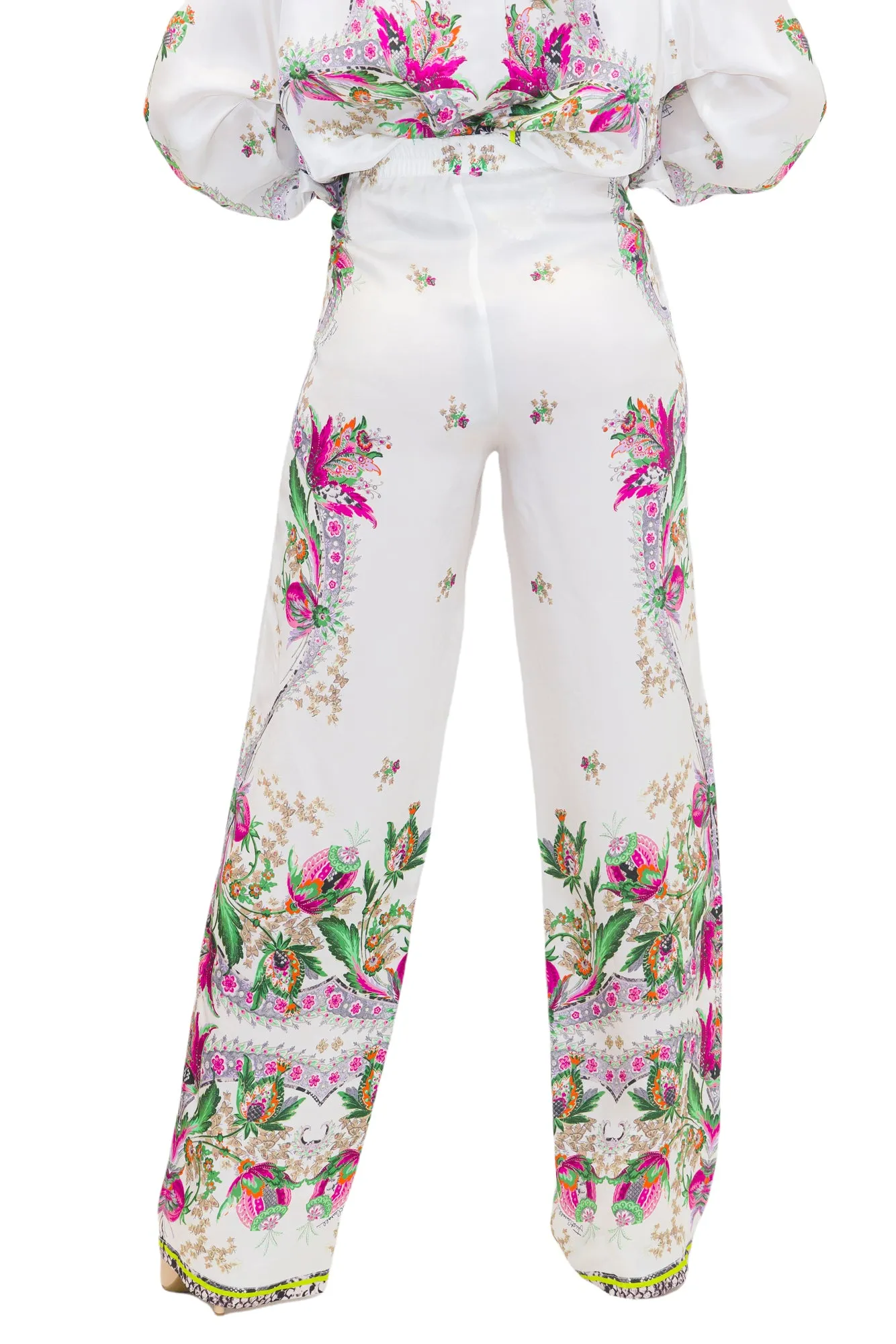 Just Cavalli Floral Printed Flared Trousers