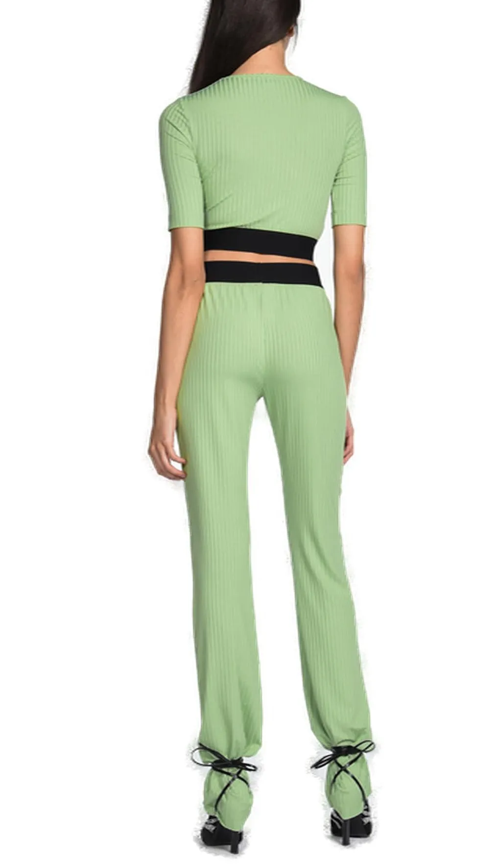 Just Cavalli Logo Waistband Flared Elasticated Pants