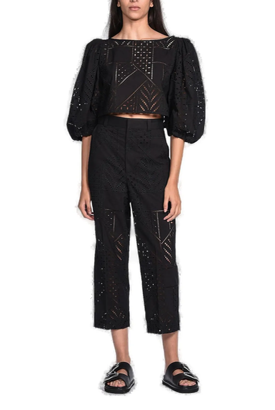 Just Cavalli Perforated Cropped Pants