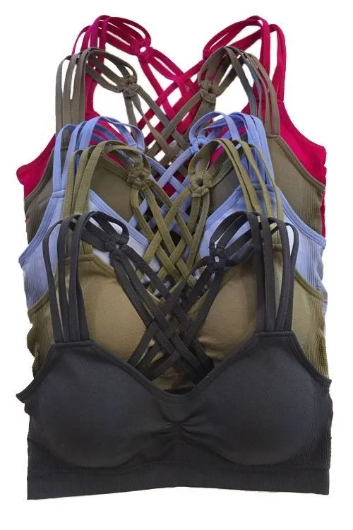 Multi Strap Seamless Bra Top WY14427