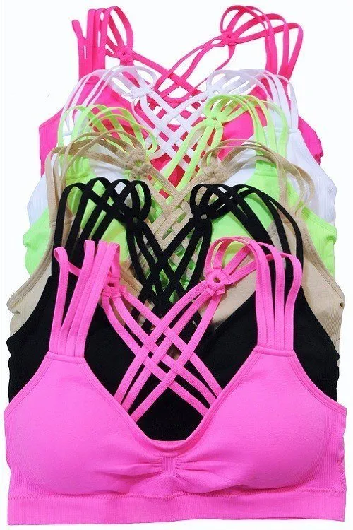 Multi Strap Seamless Bra Top WY14427