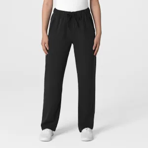 Nova Women's Stovepipe High-Low Hem Scrub Pant - Black