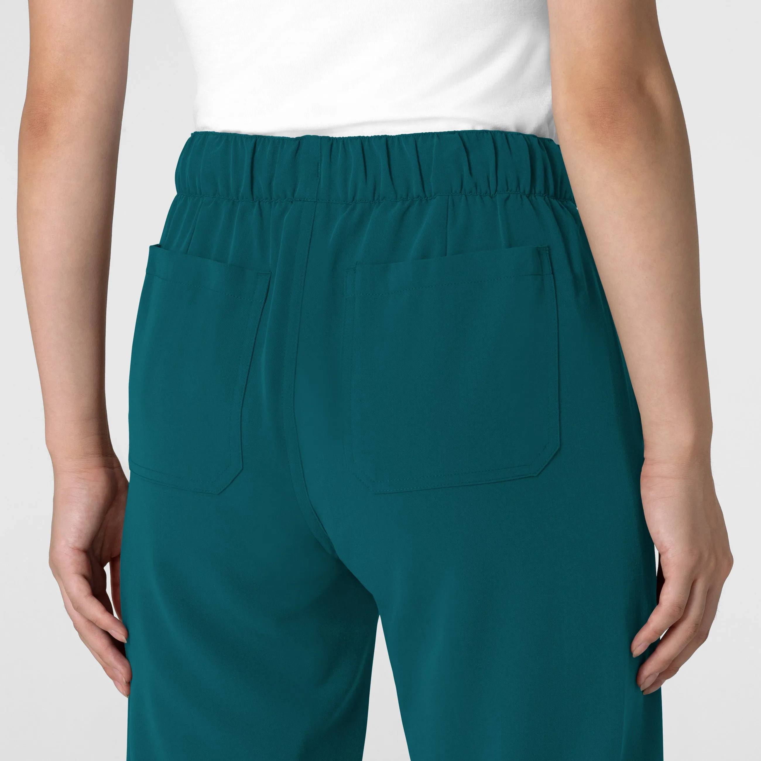 Nova Women's Stovepipe High-Low Hem Scrub Pant - Caribbean