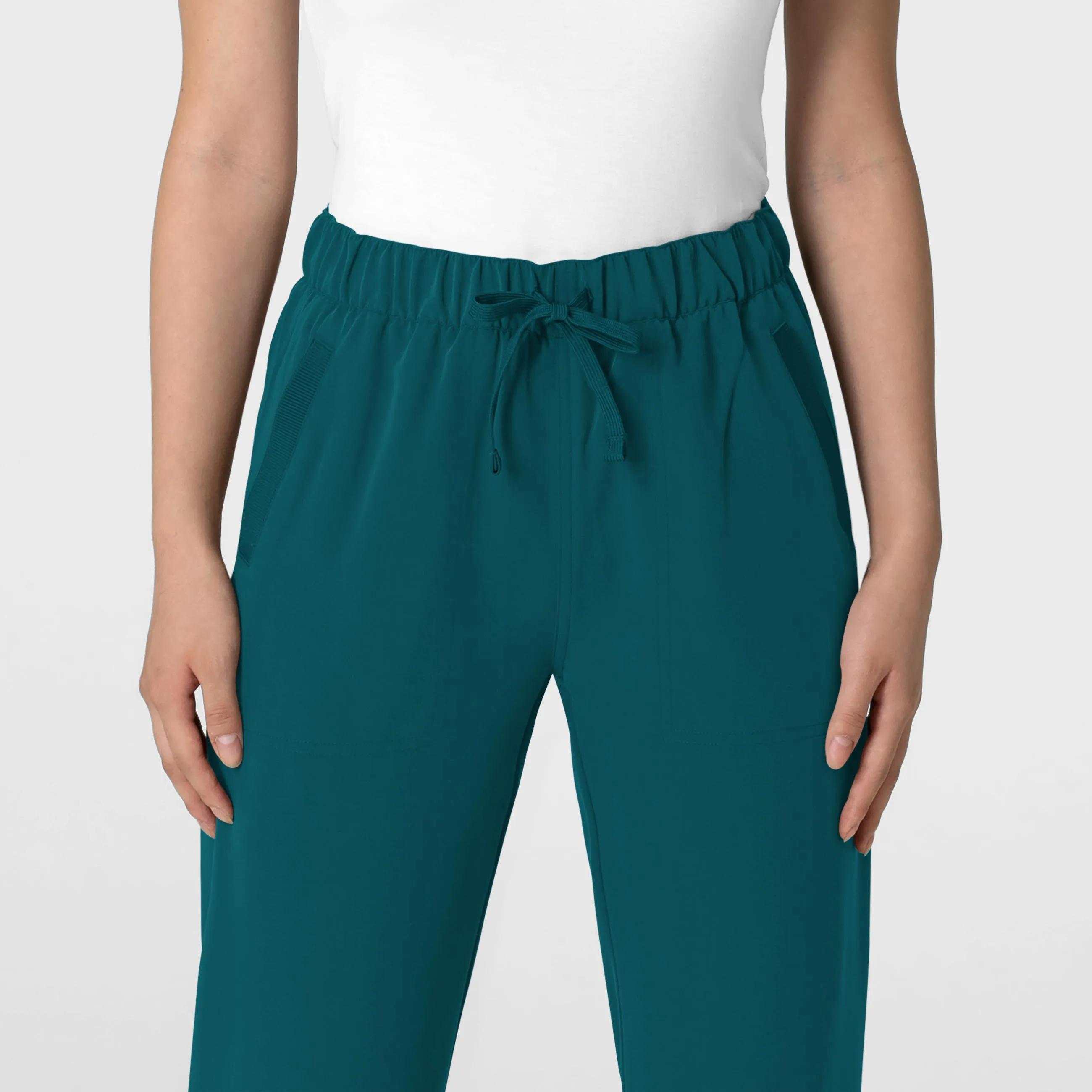 Nova Women's Stovepipe High-Low Hem Scrub Pant - Caribbean