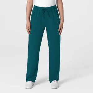 Nova Women's Stovepipe High-Low Hem Scrub Pant - Caribbean