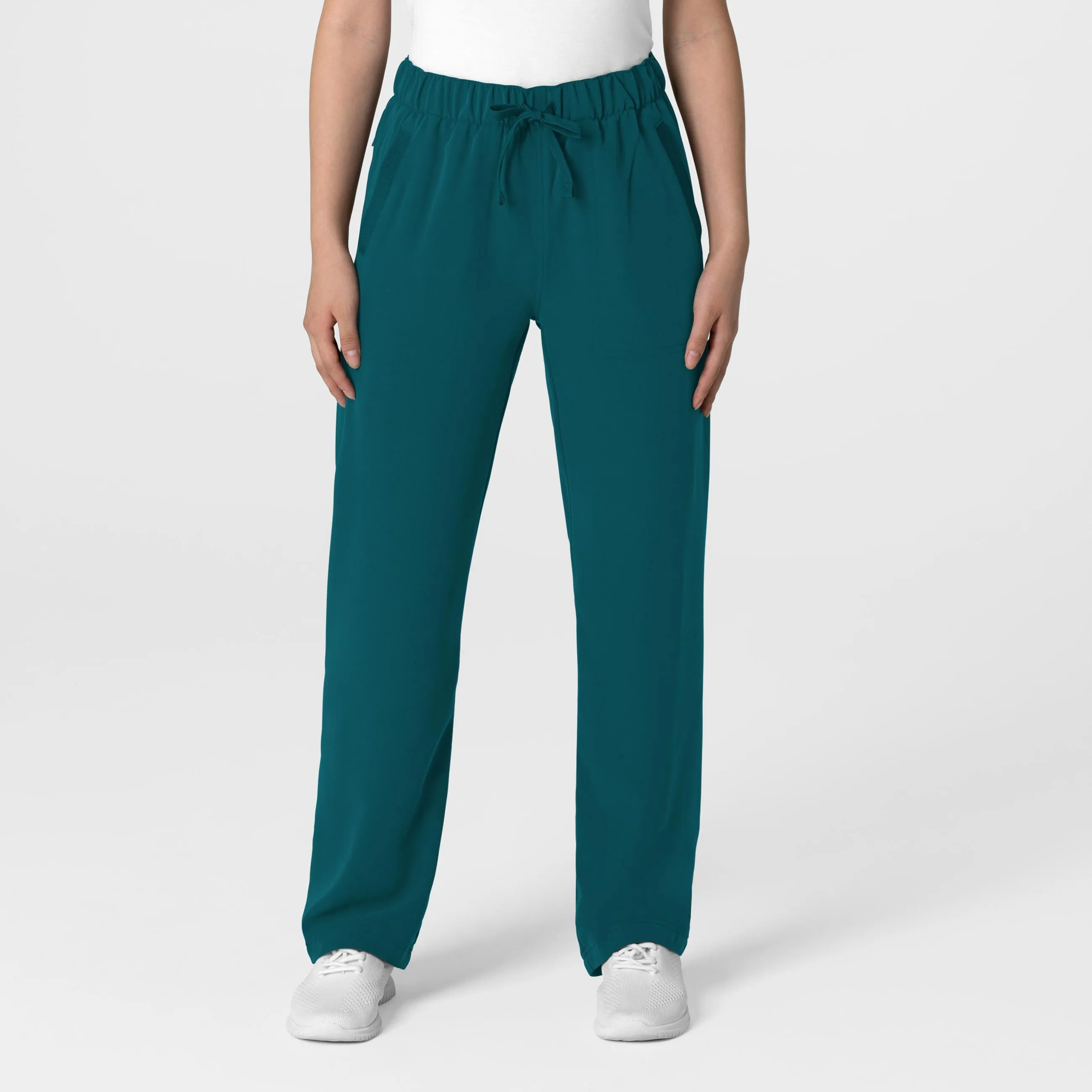 Nova Women's Stovepipe High-Low Hem Scrub Pant - Caribbean