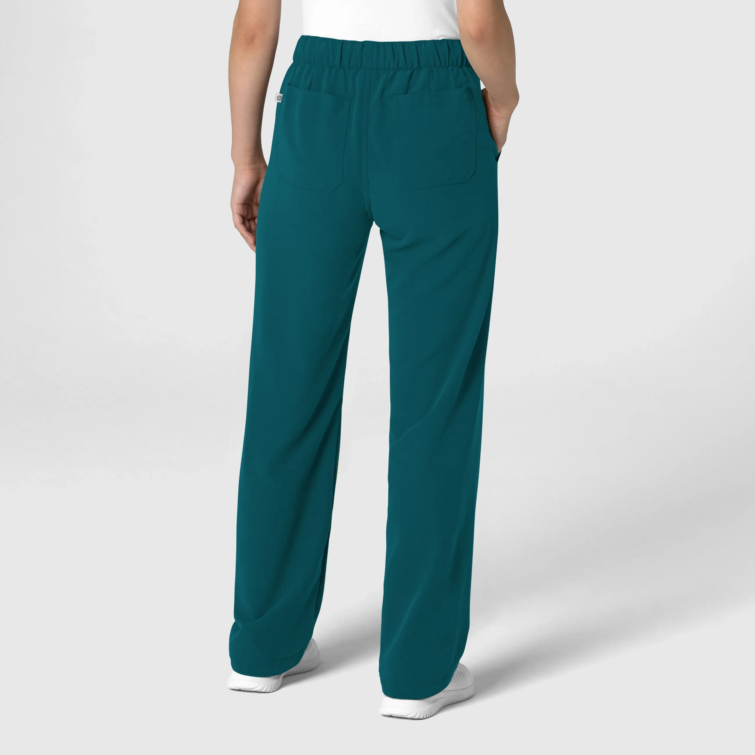 Nova Women's Stovepipe High-Low Hem Scrub Pant - Caribbean