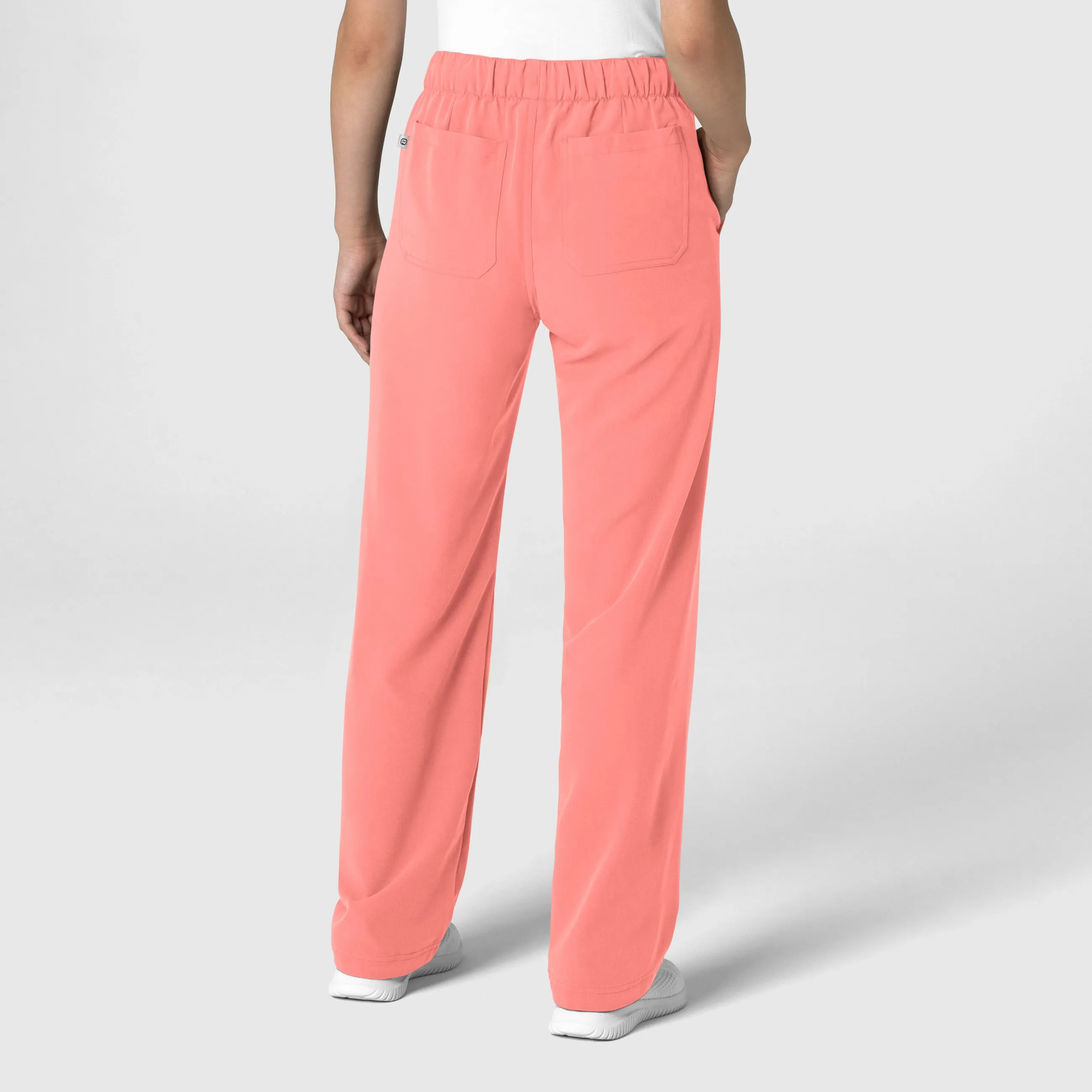 Nova Women's Stovepipe High-Low Hem Scrub Pant - Paradise Pink