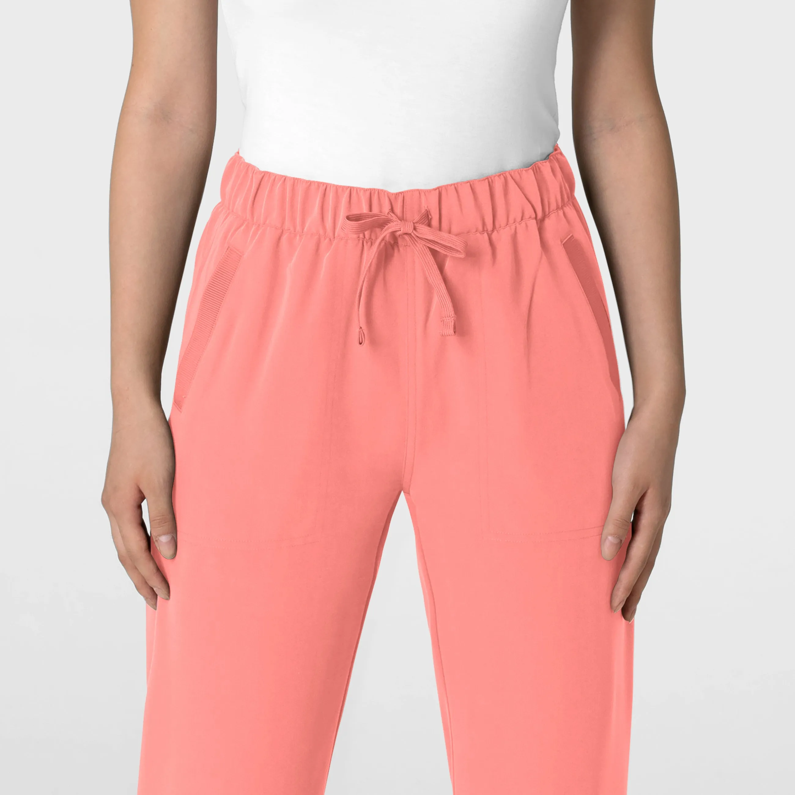 Nova Women's Stovepipe High-Low Hem Scrub Pant - Paradise Pink