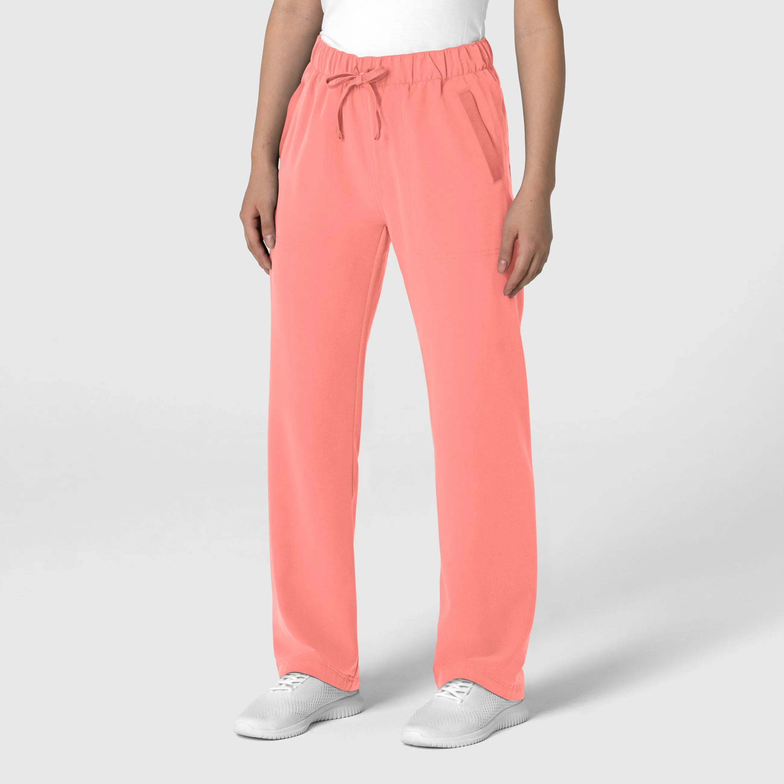 Nova Women's Stovepipe High-Low Hem Scrub Pant - Paradise Pink