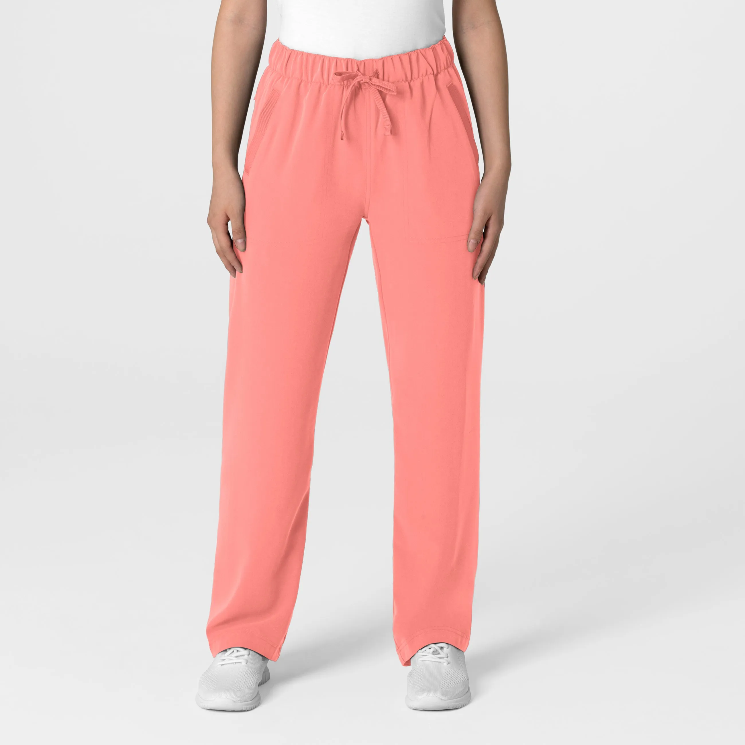 Nova Women's Stovepipe High-Low Hem Scrub Pant - Paradise Pink