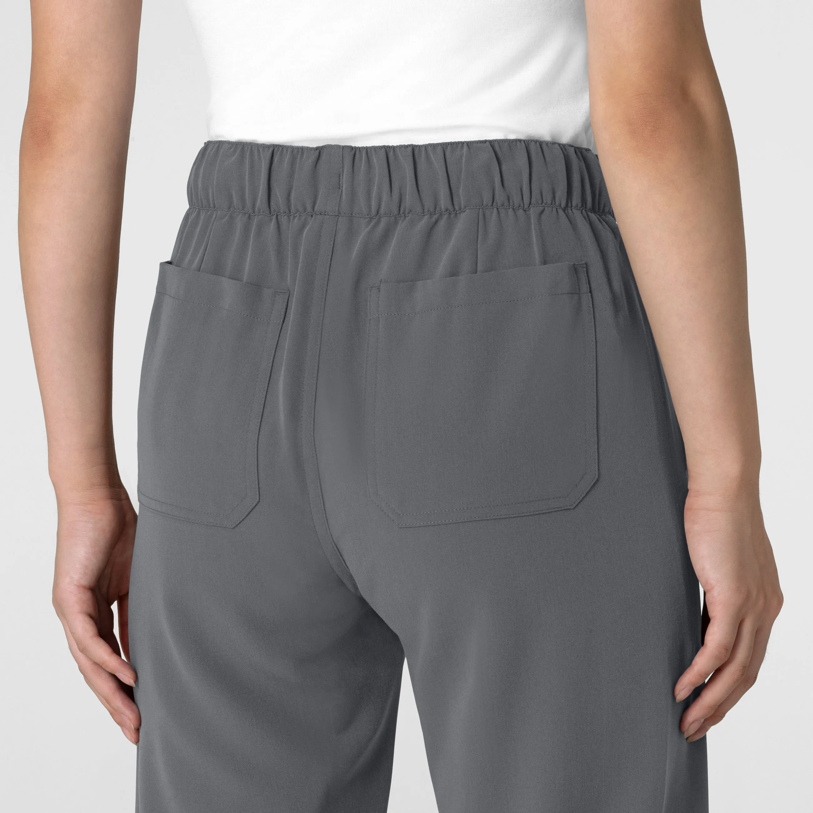 Nova Women's Stovepipe High-Low Hem Scrub Pant - Pewter